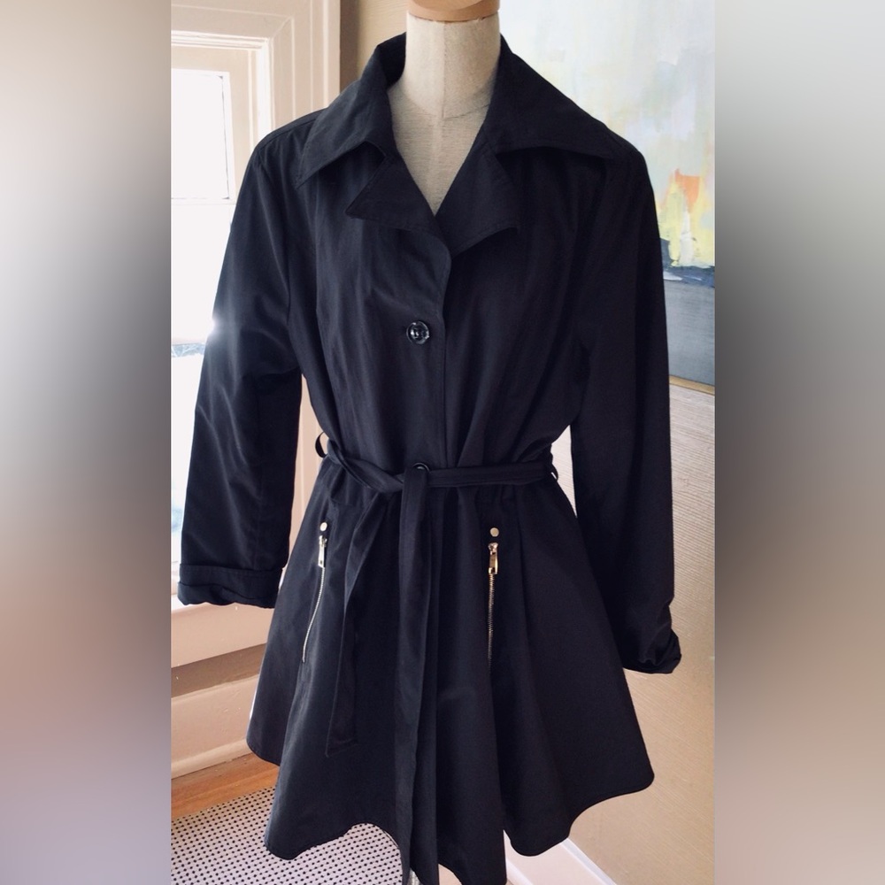 INC black raincoat/jacket/trench